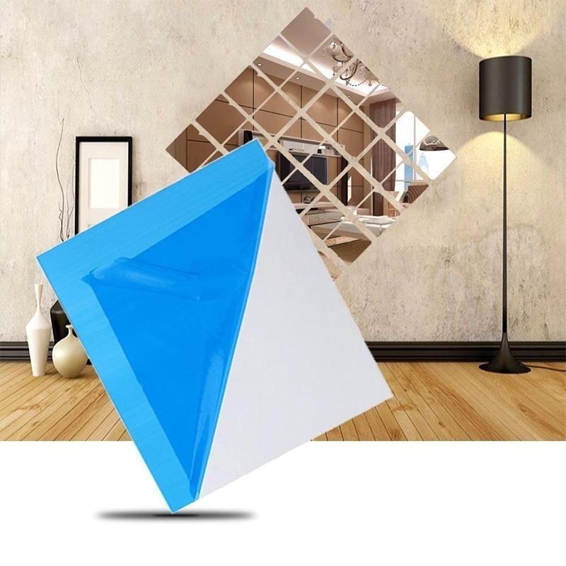 Modern 3D Self Adhesive Mirror Tile Square Wall Stickers