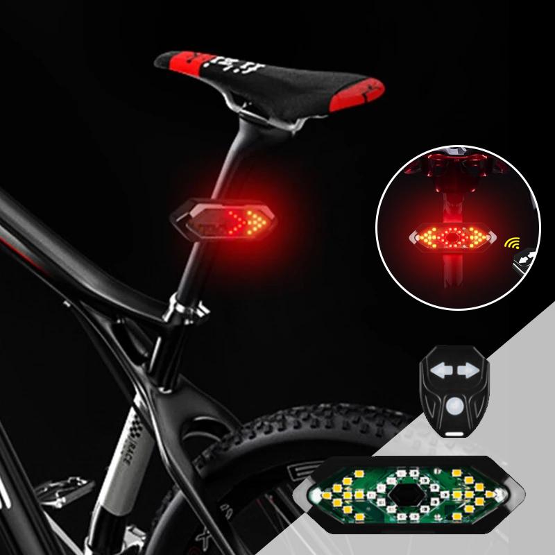 Sykkel blinklys USB oppladbar sykkels baklys