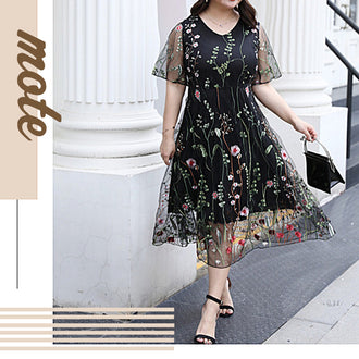 Blomster kjole | Pluss størrelse