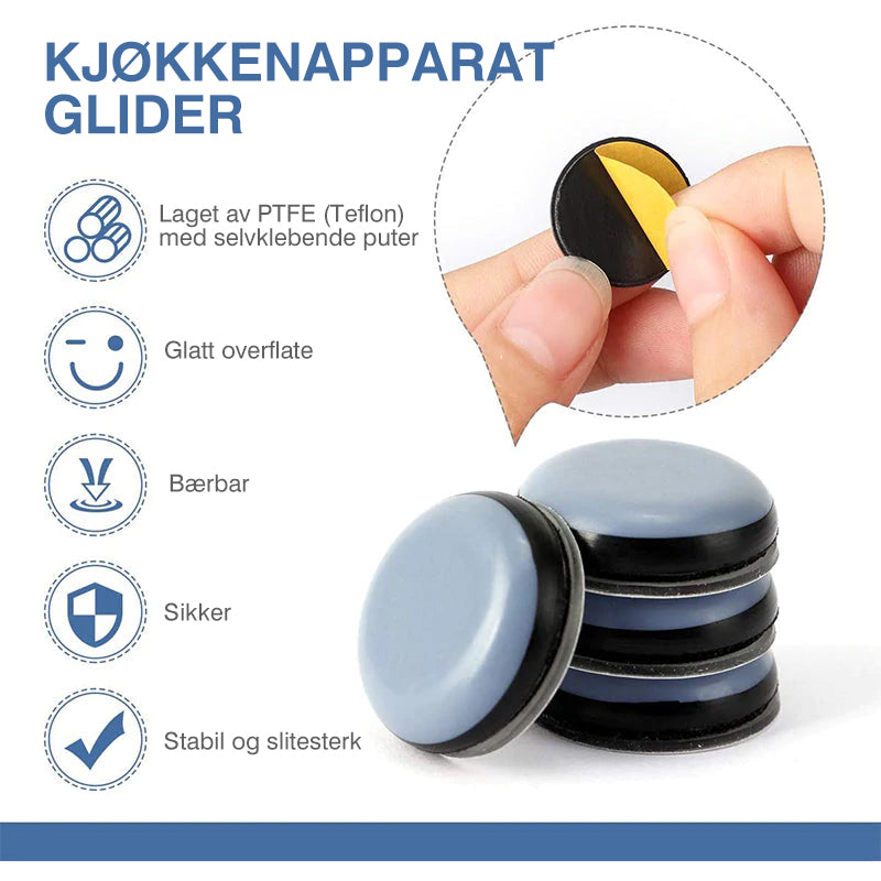 Saker kjøkken-apparat glidere