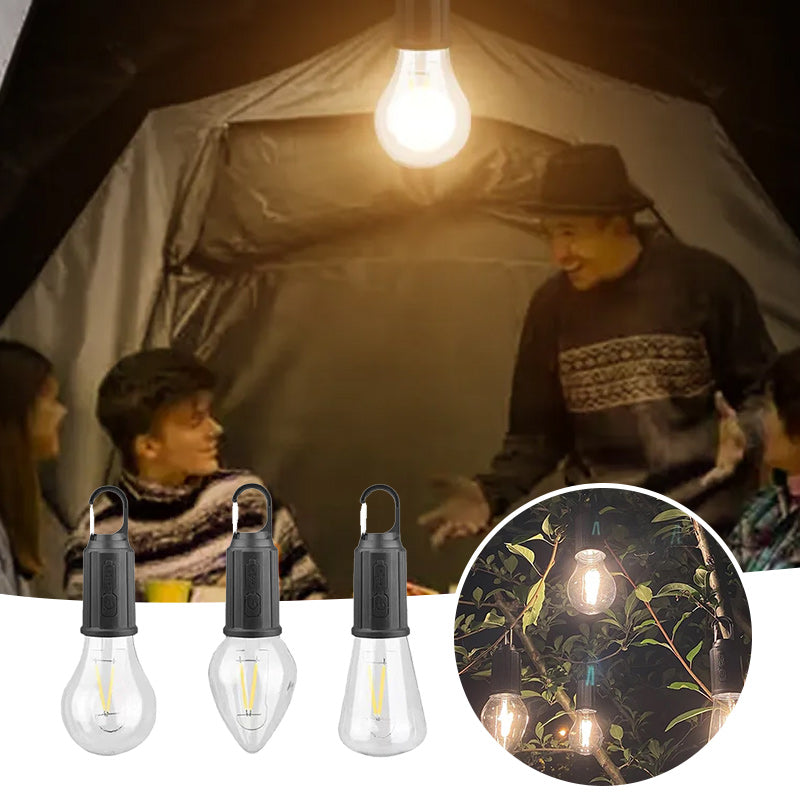 2024 Ny utendørs campinglampe med Type-C-ladbar retro-lampe til oppheng