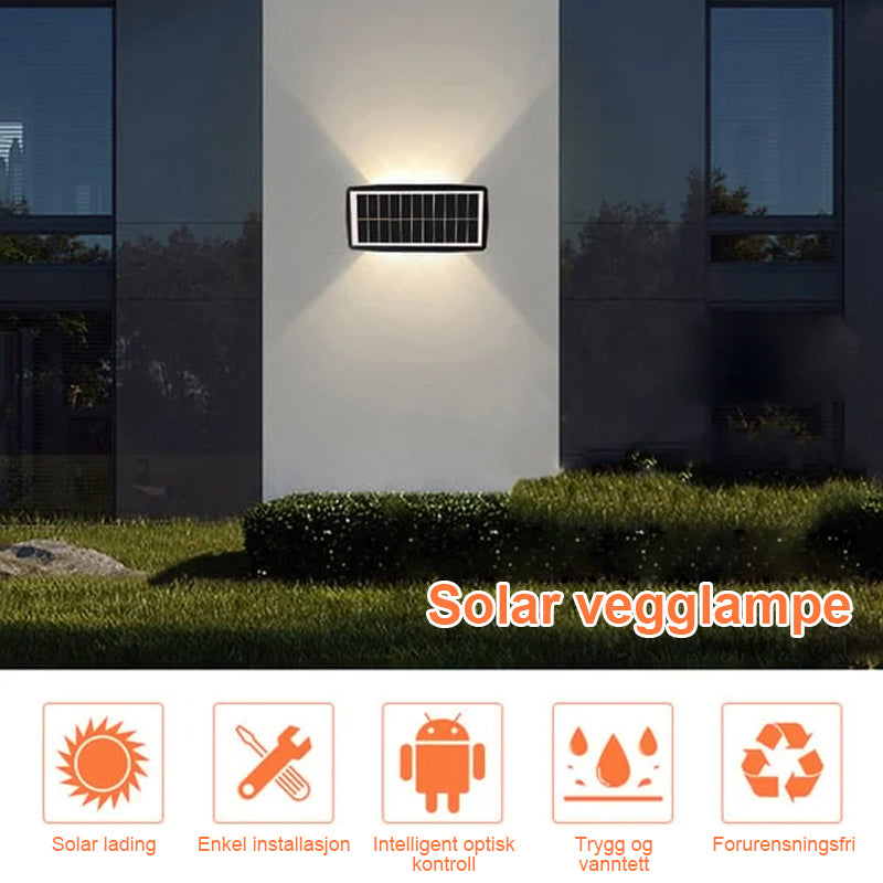 Solar utendørs vegglampe