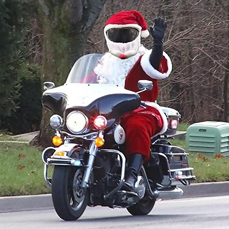 Julenisse motorsykkelhjelmdeksel