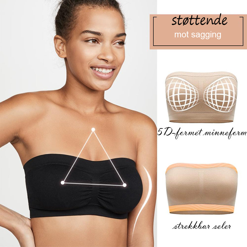 Støttende sømløs bandeau-bh