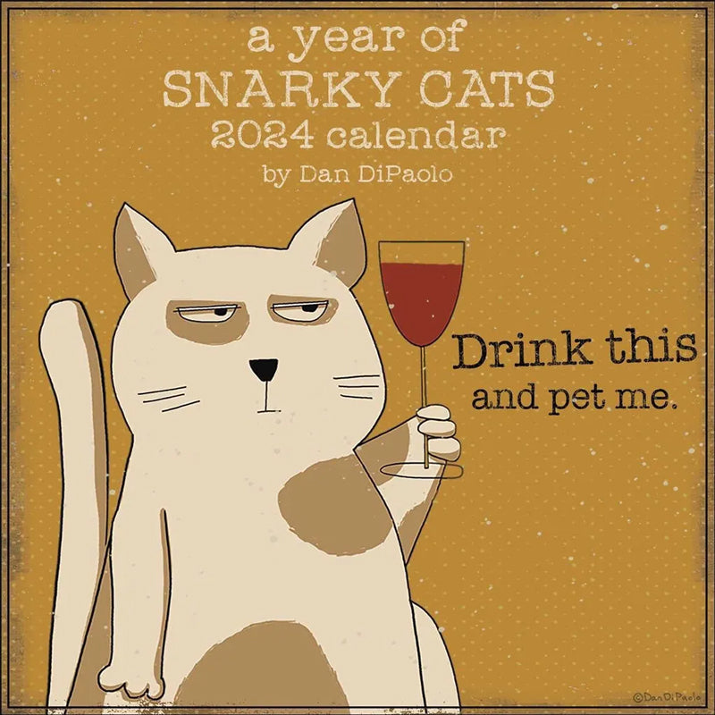 Et år med Snarky Cats 2024 veggkalender