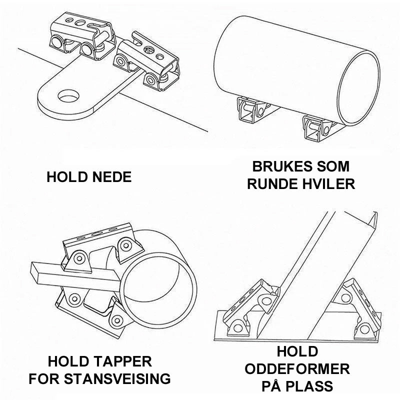 Justerbar sveisemagnetisk holder (2 STK / SETT)