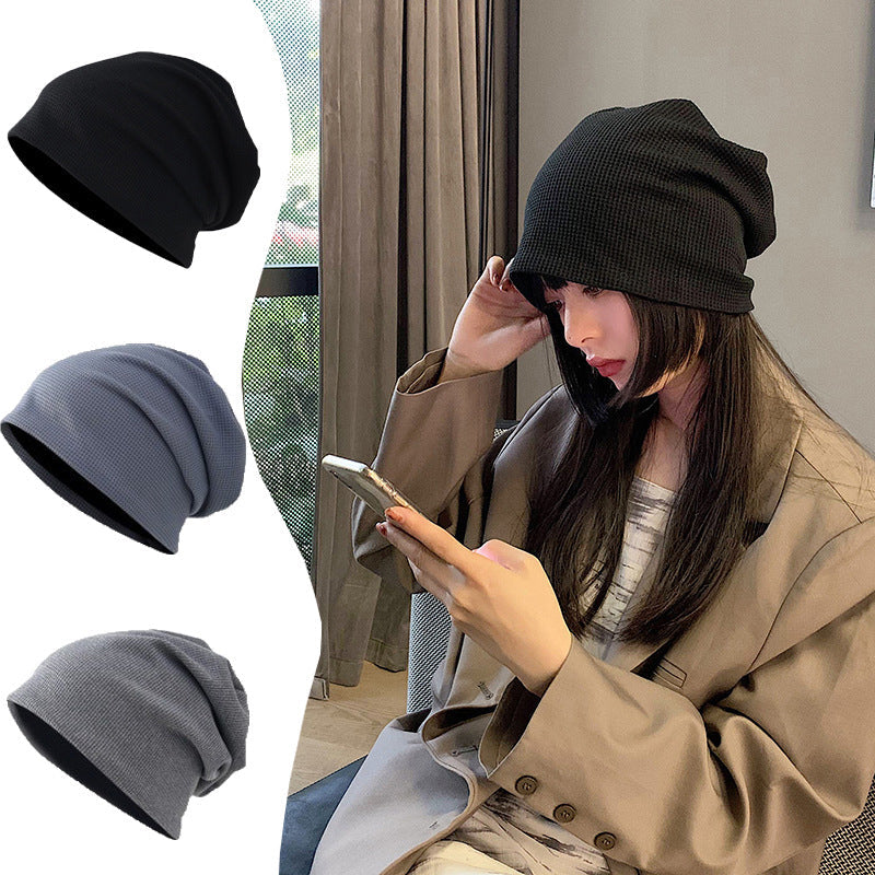 Fleece warm autumn winter pullover cap