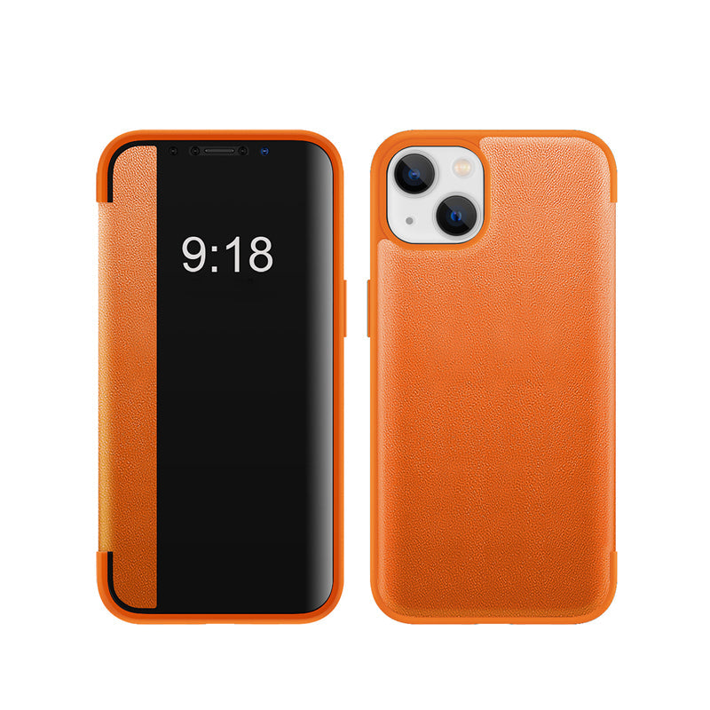 Business Series View Window Flip Folio Leather Case Cover