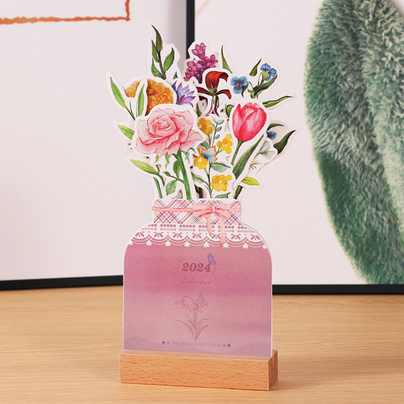 blomstrende blomster skrivebordskalender