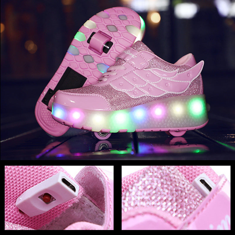 Two Wheels Lighted Roller Sneakers