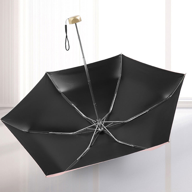 Mini Satchel Card Six-fold Umbrella