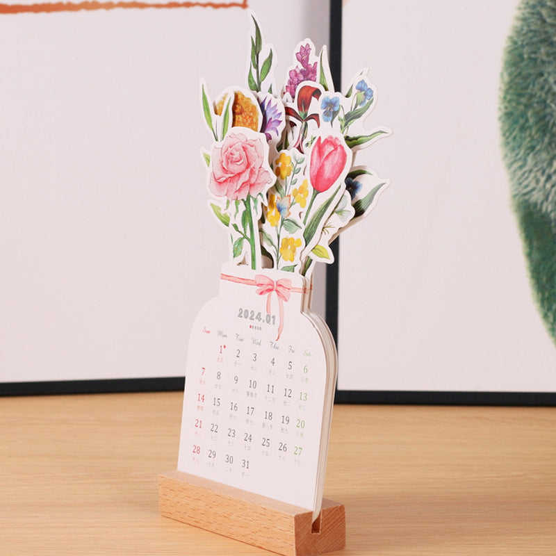 blomstrende blomster skrivebordskalender