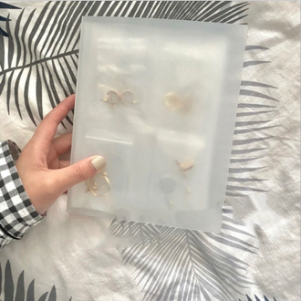 Enkel gjennomsiktig oppbevaringspose for smykke fotoalbum