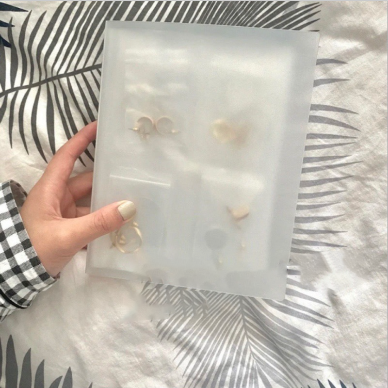 Enkel gjennomsiktig oppbevaringspose for smykke fotoalbum