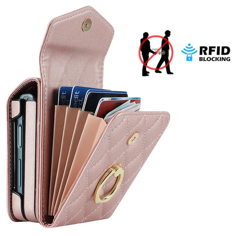 Lommebokveske i preget skinn til Samsung Galaxy Z Flip4 Flip3