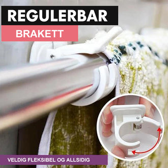 Spikerfrie justerbare stangbrakettholdere (2 stk)