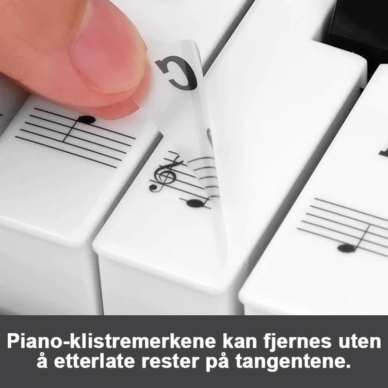 Klistremerker for pianotangenter
