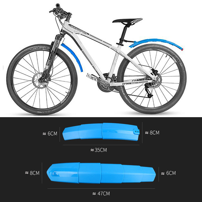 Sykkeluttrekkbart hjulskjerm med baklys