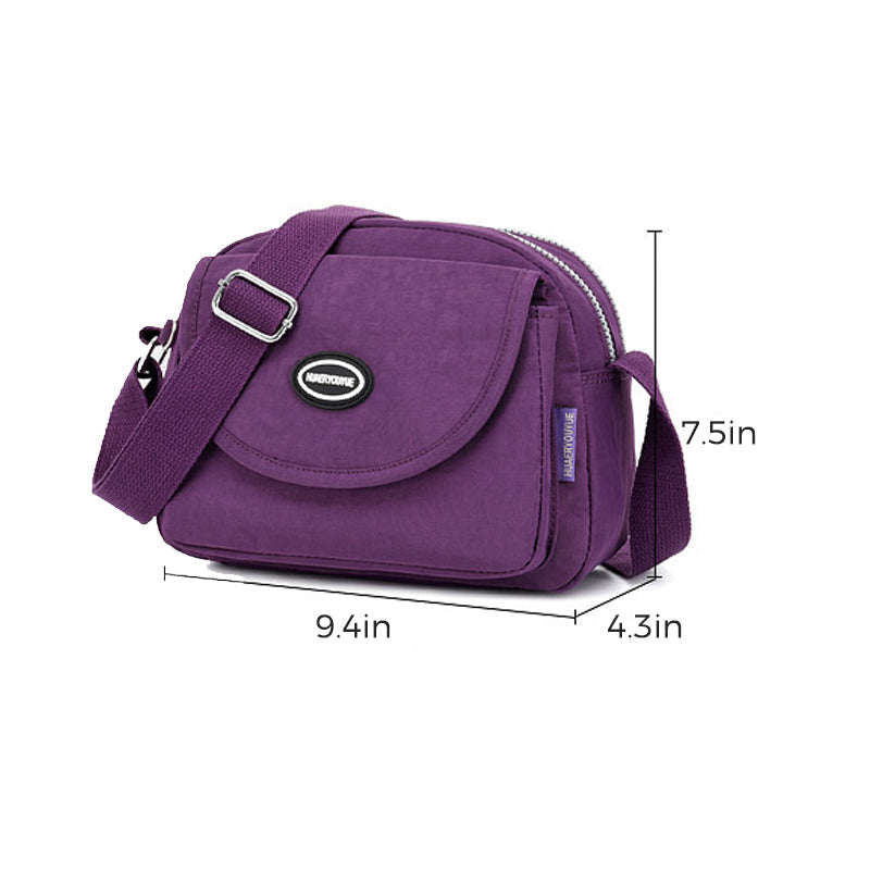 Vanntett nylon skulderveske for damer