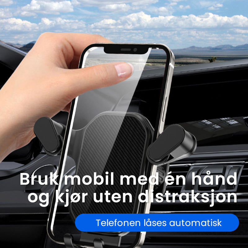 Telefonholder med krokfeste for bil