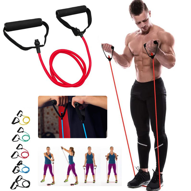 Double Toning Resistance Tube Heavy Quality Exercise Band for stretching