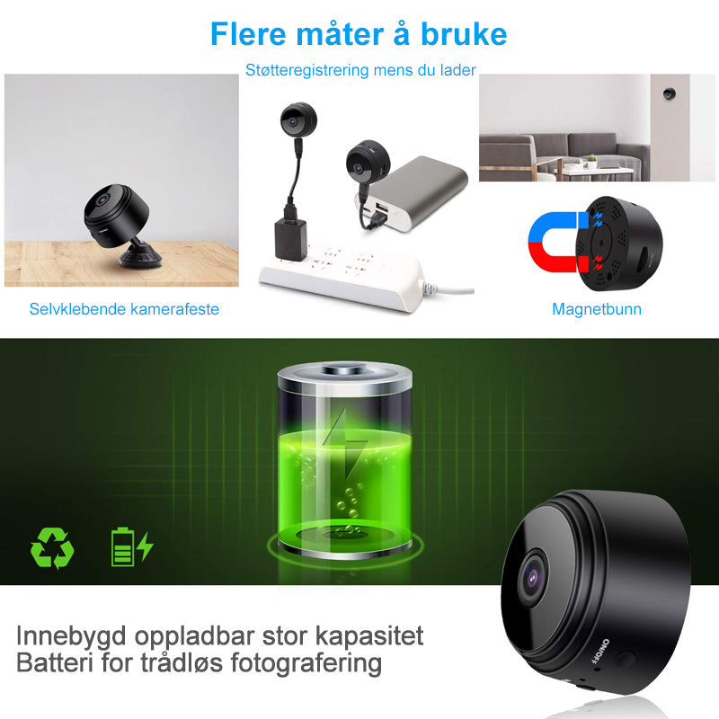 1080p magnetisk WiFi minikamera