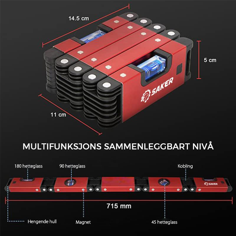 Multifunksjonell sammenleggbar nivå