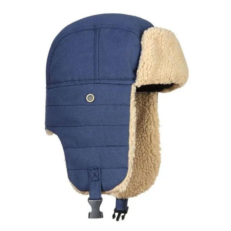 Vintage ear protection fleece hat