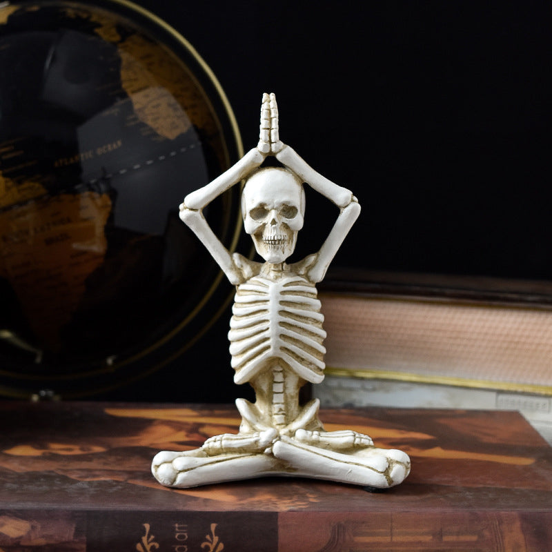 Unik Yoga Skull Statue