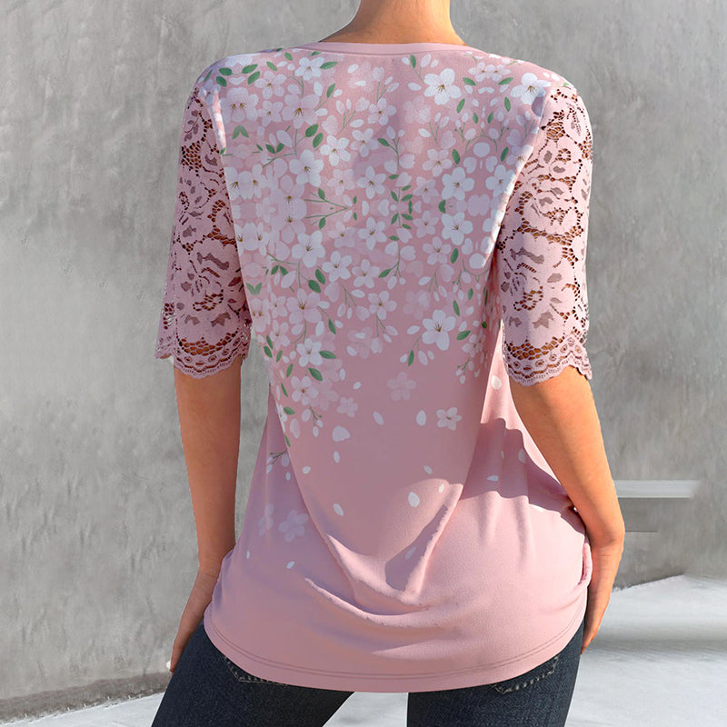 Elegant Bluse med trykk