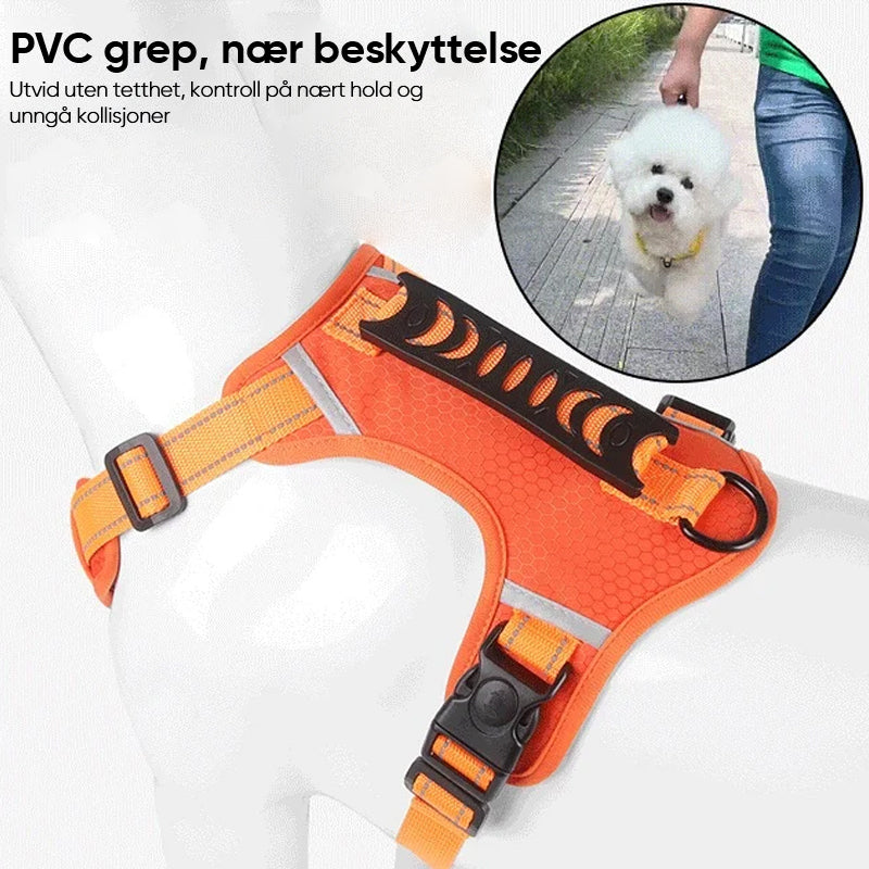Reflekterende hundebryststropp