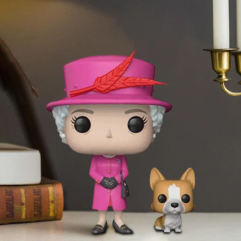 Queen Of England Character And Corgi Scale Model