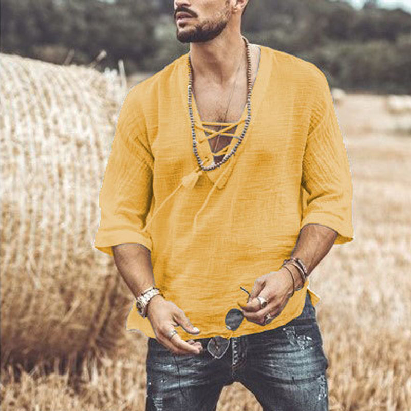 Summer Men Casual  Cotton Shirts