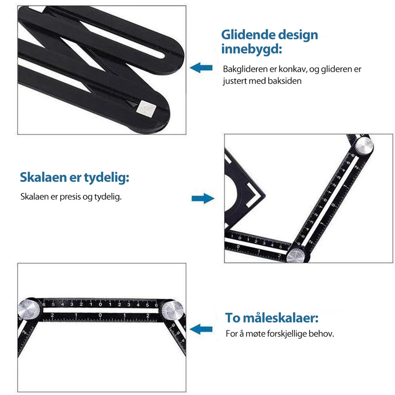 Seksidig aluminiumslegering vinkelmålingsverktøy