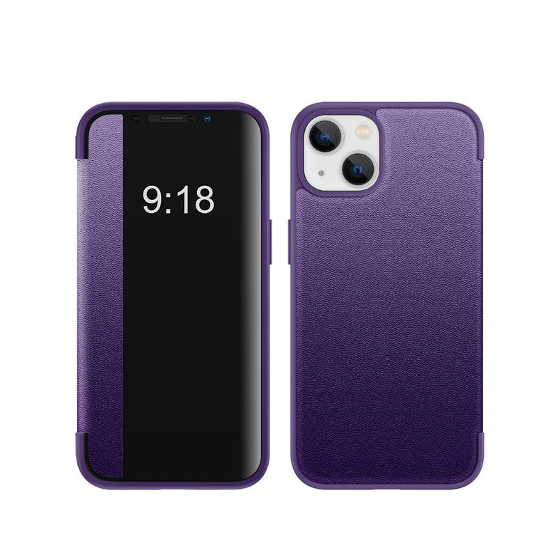 Business Series View Window Flip Folio Leather Case Cover