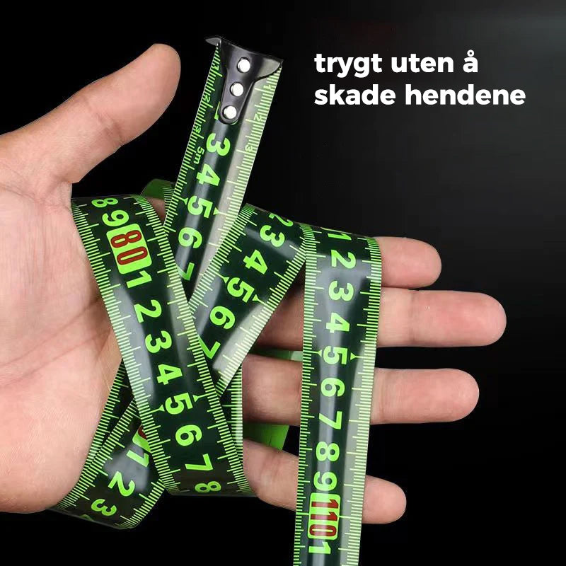 Målebånd i fluorescerende stål