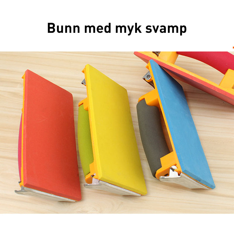 Håndsliper med svamphåndtak. Perfekt for 9 x 3,6 tommers sandpapir