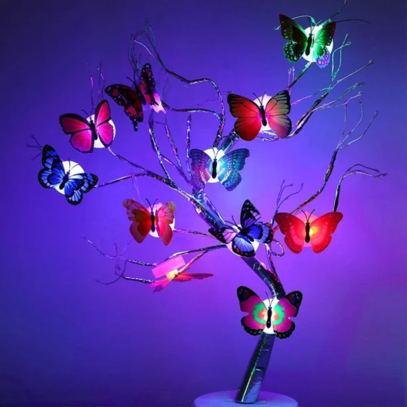 3D LED sommerfugldekorasjon nattlys