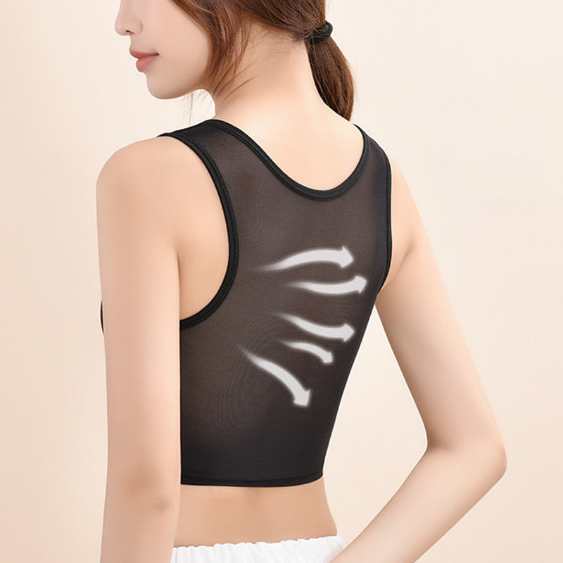 Tynn frontglidelås bustier tank top