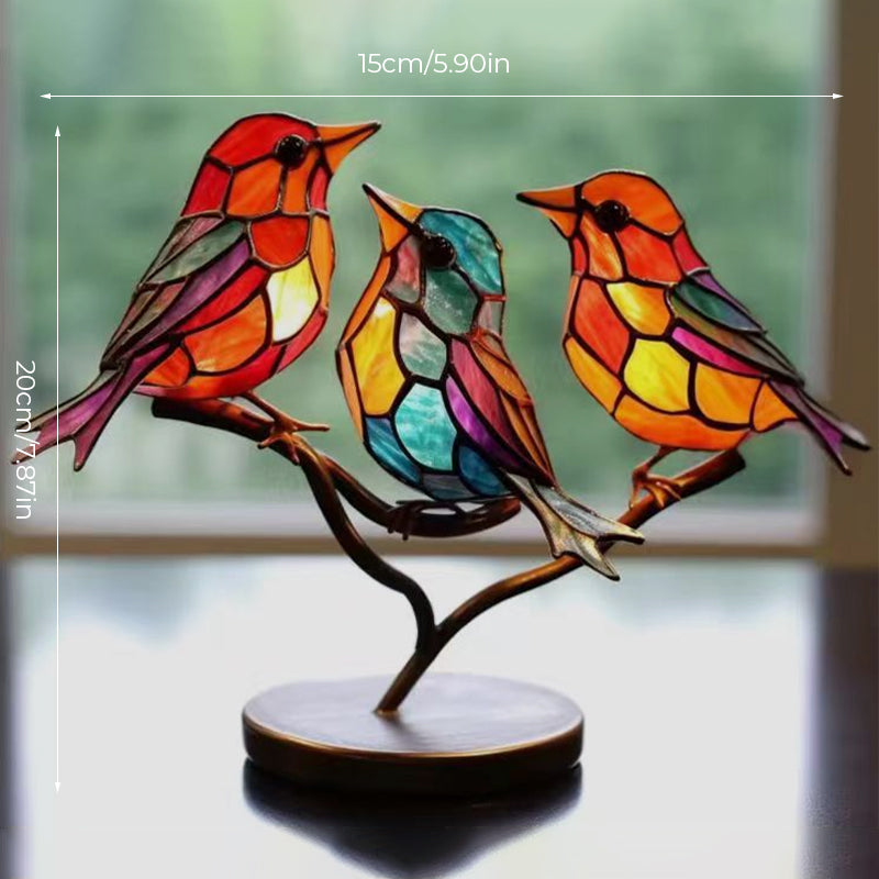 Fugler på grener Glassmalerier