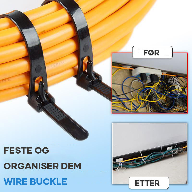 Gjenbrukbare kabelbindere (100 STK)
