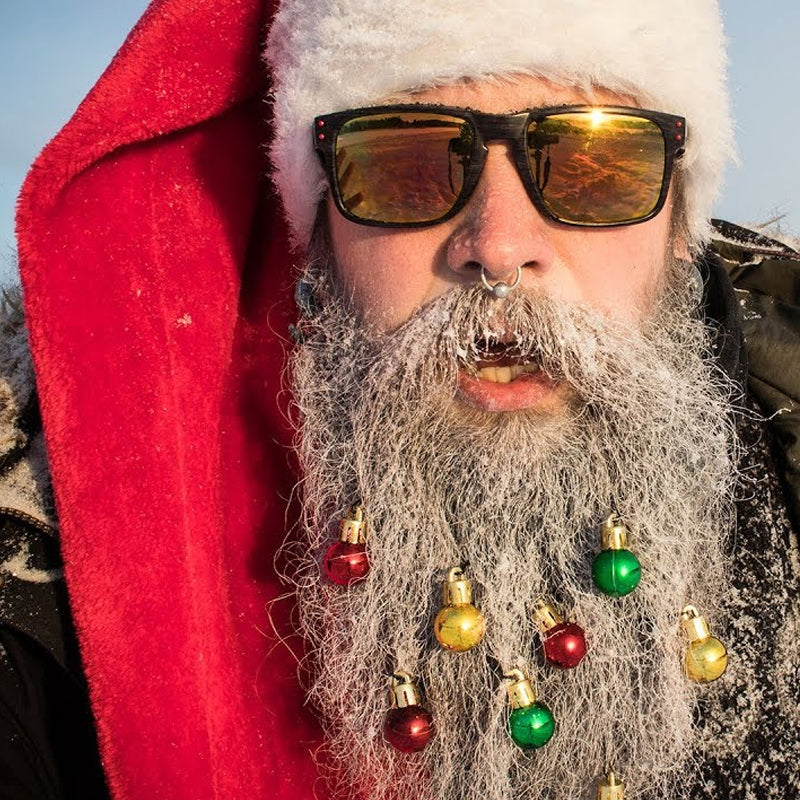 Glødende skjegg julepyntklokker