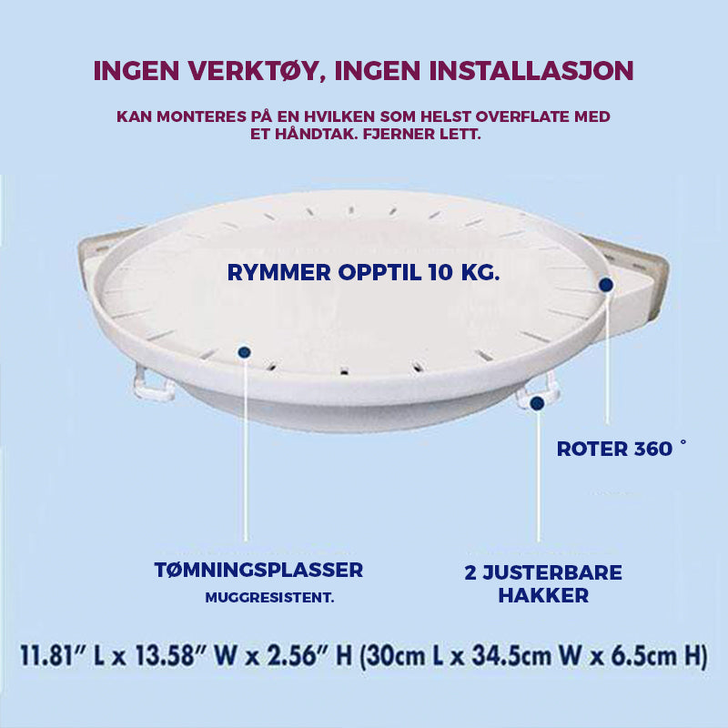 Roterende hjørnehylle