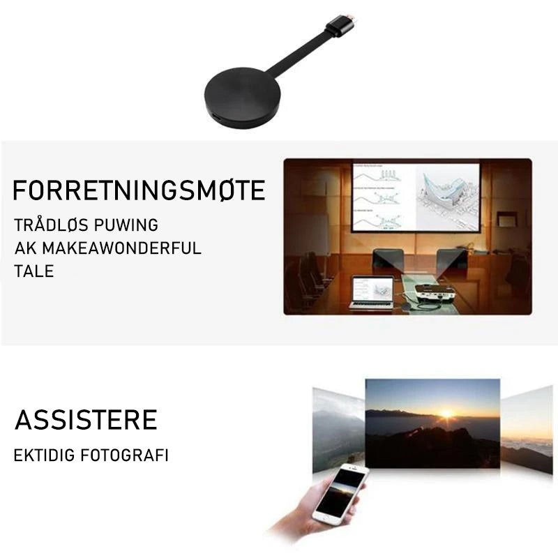 Bærbar trådløs HDMI-mottaker
