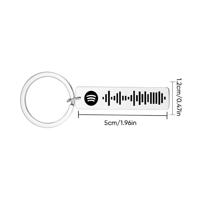 Musikkkodeplakett nøkkelring