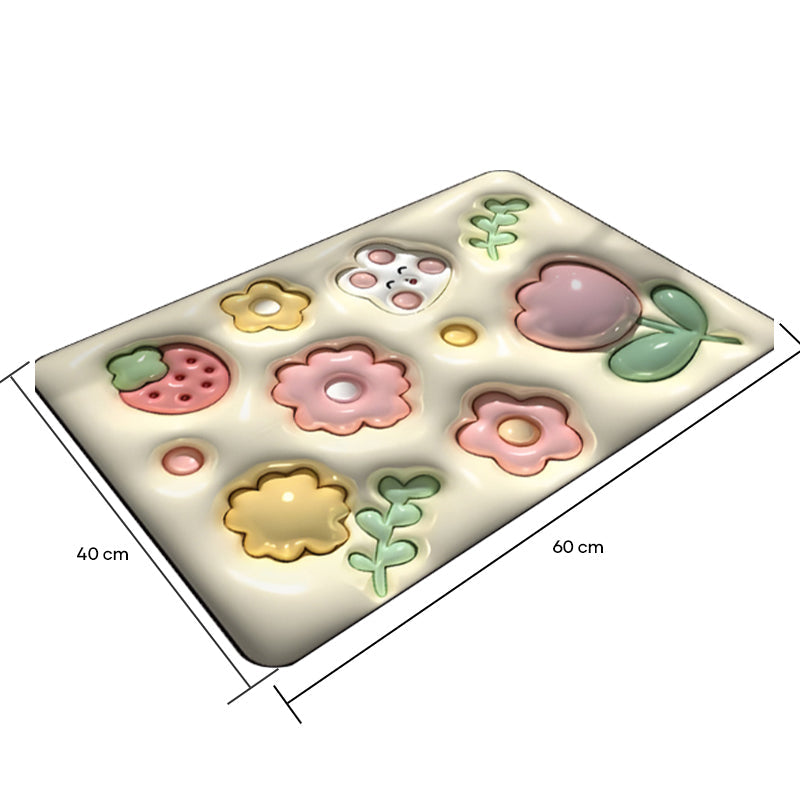3D absorberende silikon gjørme gulvmatte på badet