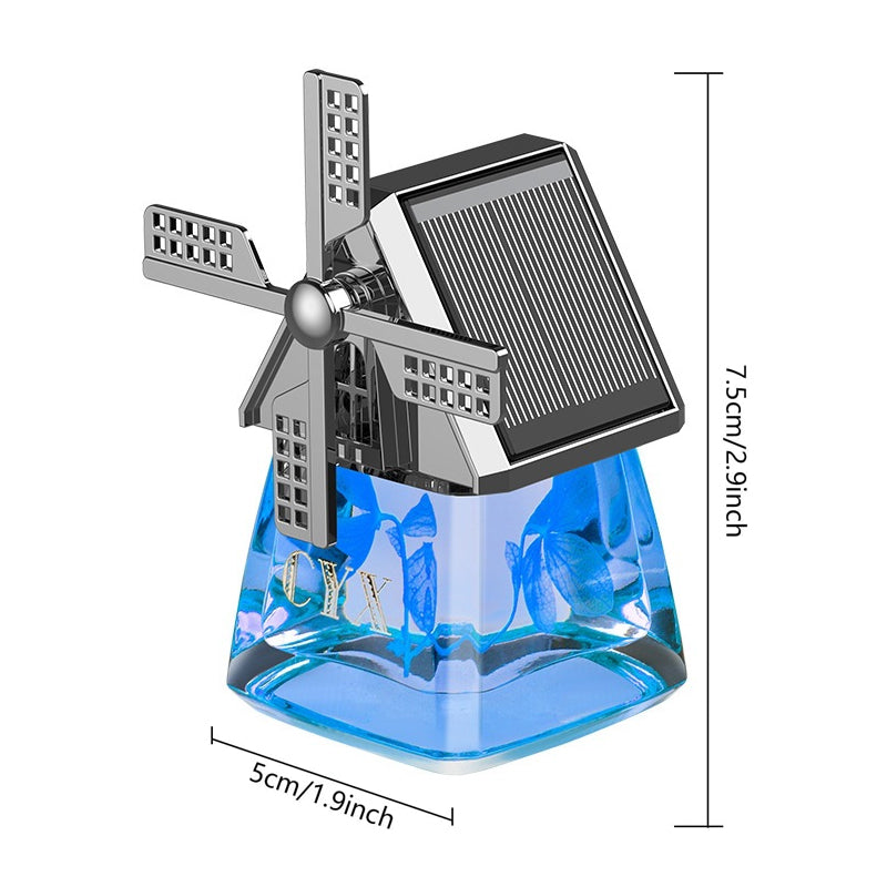 Vindmølle Solenergi Roterende Aromaterapi Bil Air Freshener