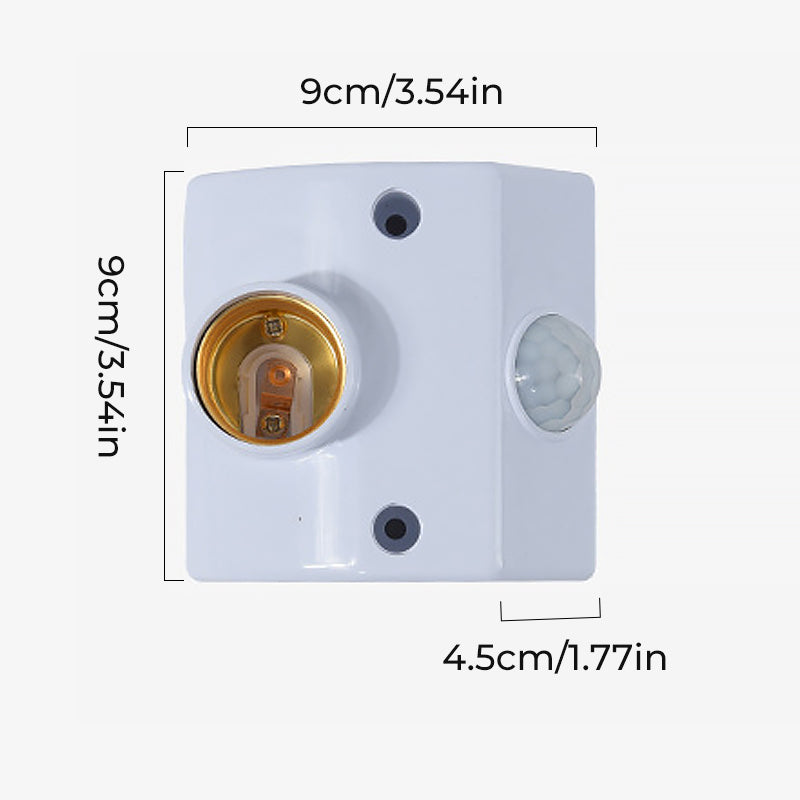 Lampeholder med bevegelsessensorbryter