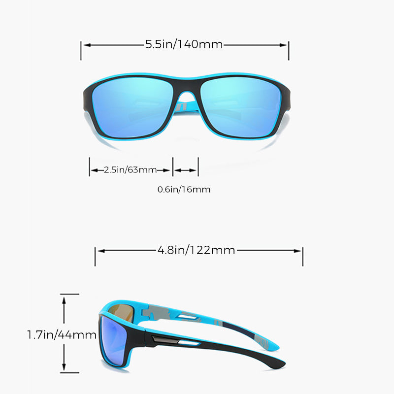 Utendørs sportssolbriller med antirefleks polarisert linse