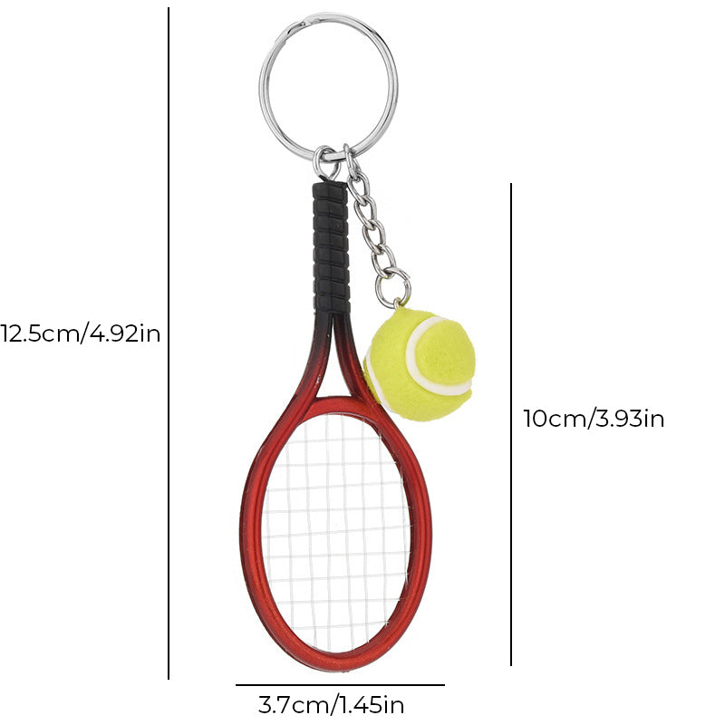 Mini nøkkelring med tennisracket